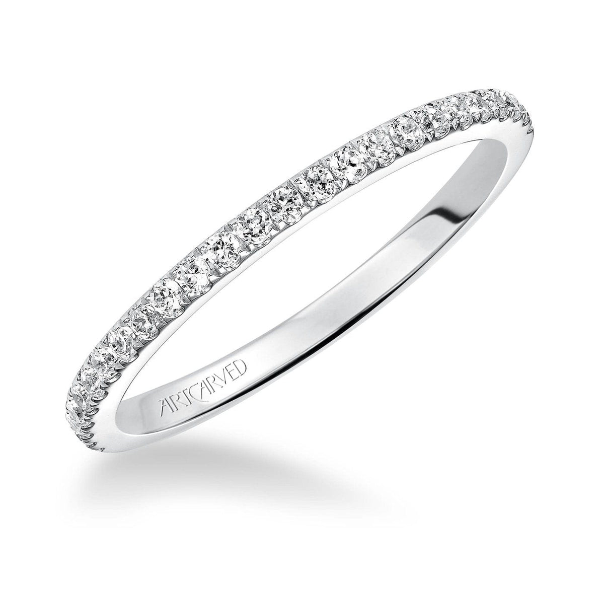 18K White Gold Shared Prong Diamond Band