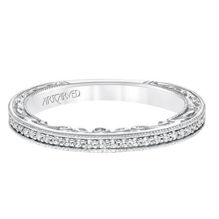 18K White Gold Diamond Band