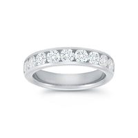 18K White Gold Channel Set Diamond Band