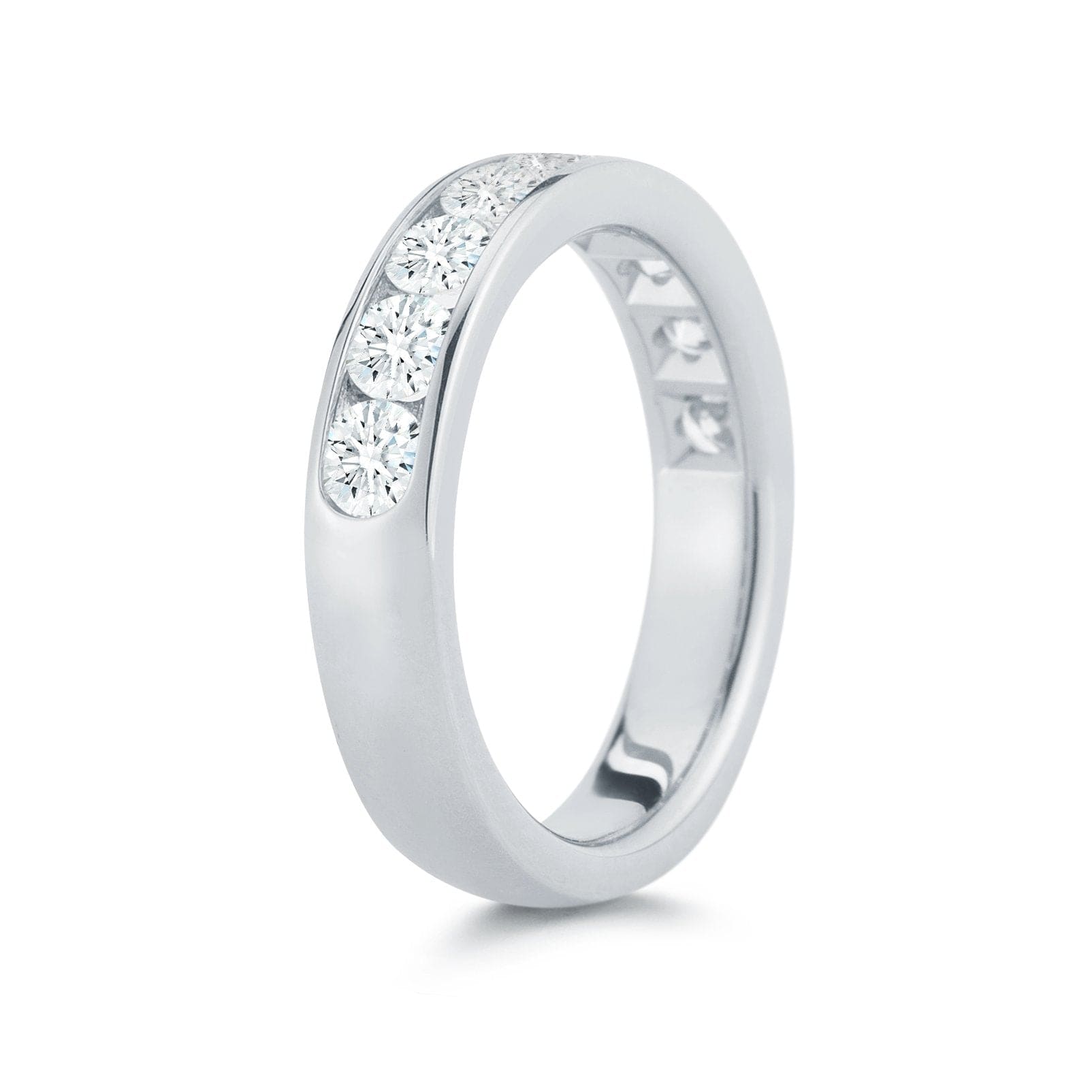 18K White Gold Channel Set Diamond Band