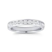 18K White Gold Diamond Channel Set Wedding Ring