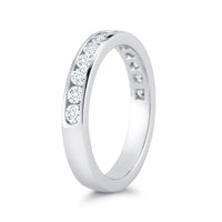 18K White Gold Diamond Channel Set Wedding Ring