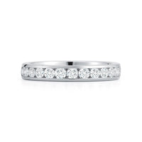 18K White Gold Diamond Channel Set Wedding Ring