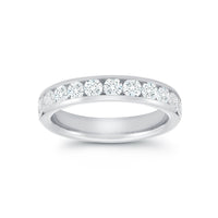 18K White Gold Diamond Channel Set Wedding Ring