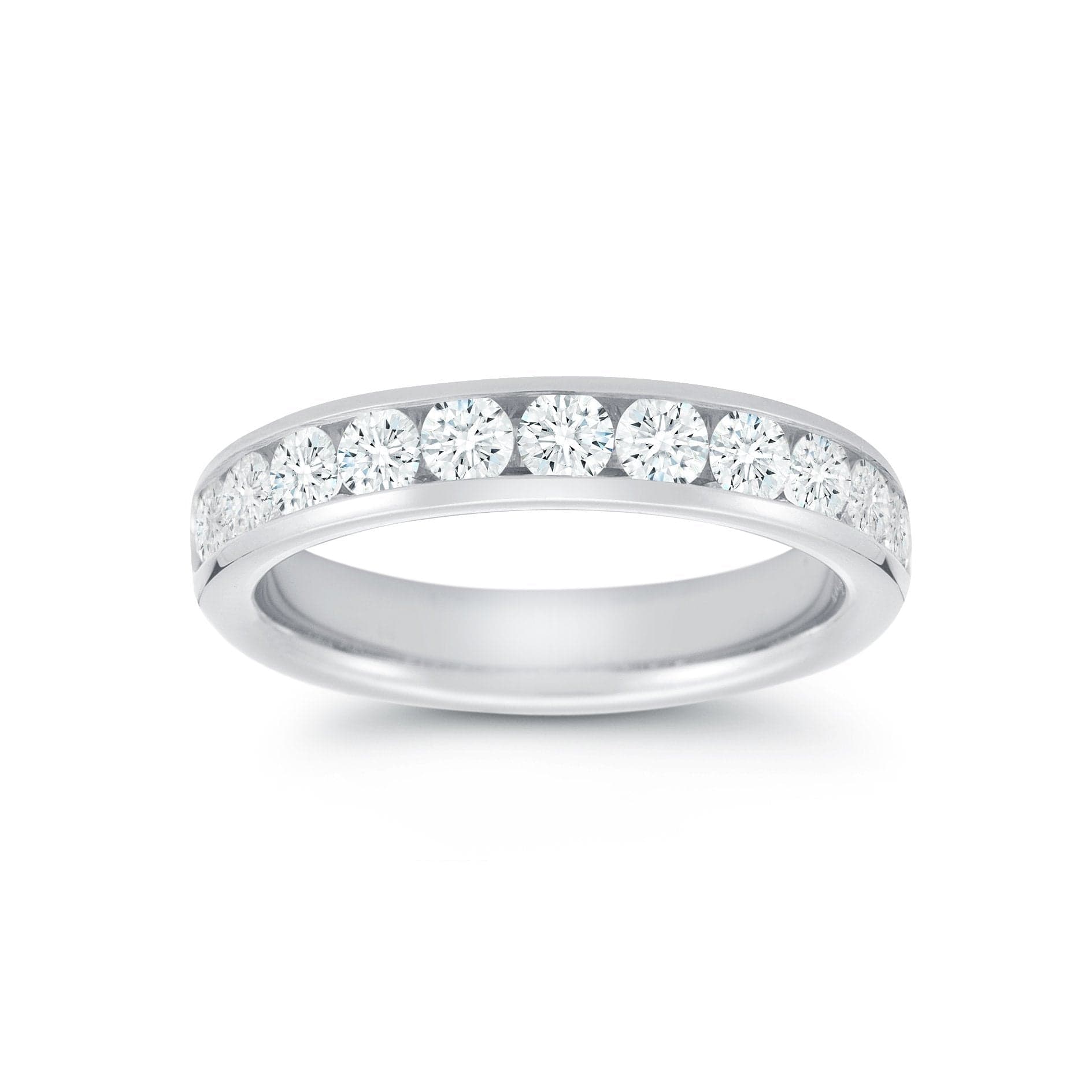 18K White Gold Diamond Channel Set Wedding Ring