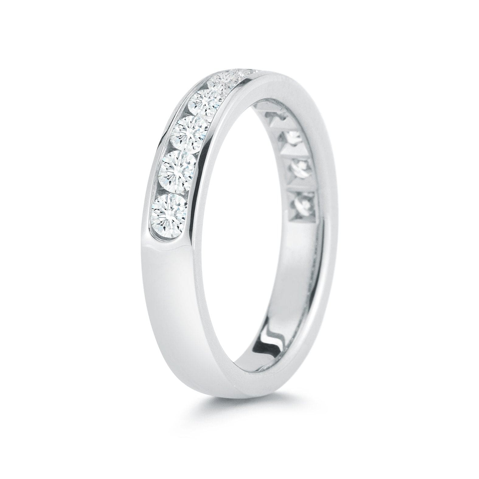 18K White Gold Diamond Channel Set Wedding Ring