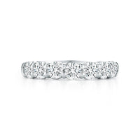 18K White Gold Seven Stone Prong Set Wedding Ring