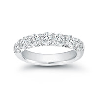 18K White Gold Seven Stone Prong Set Wedding Ring
