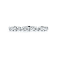 18K White Gold 13 Stone Round Diamond Wedding Ring