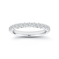 18K White Gold 13 Stone Round Diamond Wedding Ring