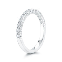 18K White Gold 13 Stone Round Diamond Wedding Ring