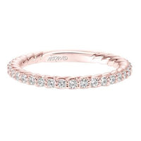 18K Rose Gold Shared Prong Diamond Band