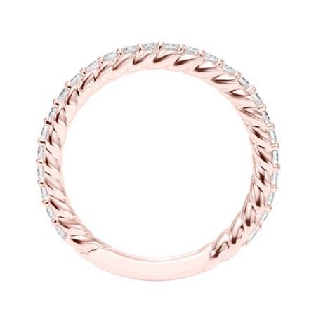 18K Rose Gold Shared Prong Diamond Band