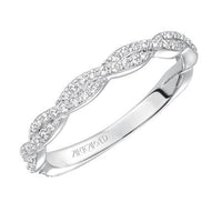 18K White Gold Twist Diamond Band