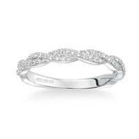 18K White Gold Twist Diamond Band