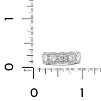 18K White Gold 5 Stone Diamond Halo Band