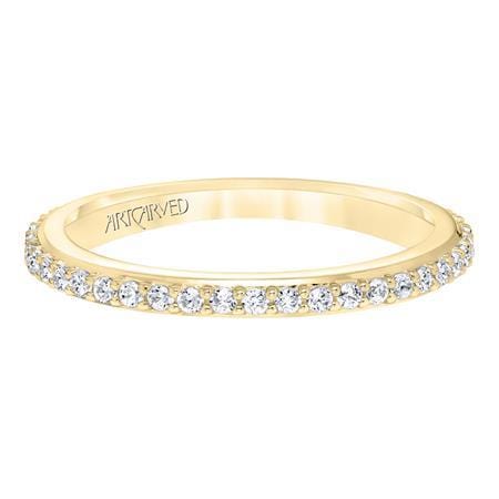 18K Yellow Gold Shared Prong Diamond Band