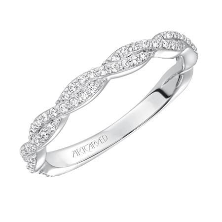 Platinum Twisted Diamond Band