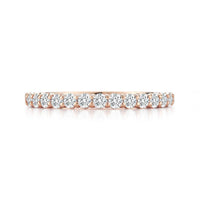 18K Rose Gold Shared Prong Diamond Band