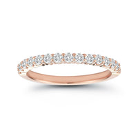 18K Rose Gold Shared Prong Diamond Band