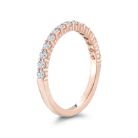 18K Rose Gold Shared Prong Diamond Band
