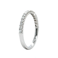 18K White Gold Shared Prong Diamond Wedding Ring