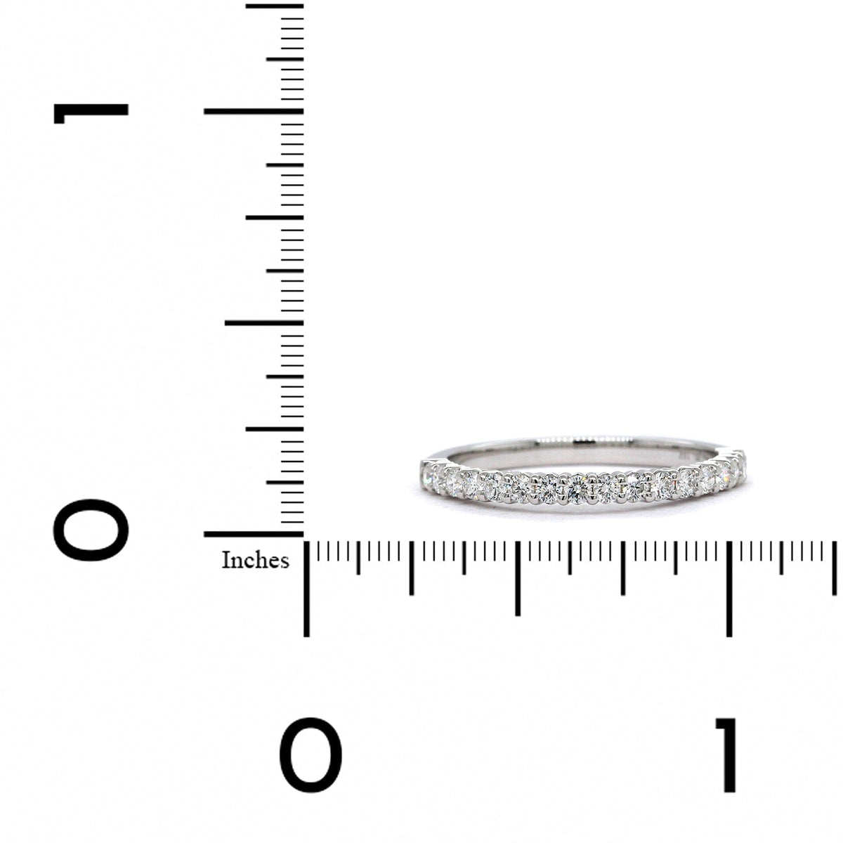 18K White Gold Shared Prong Diamond Wedding Ring