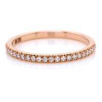 18K Rose Gold Shared Prong Diamond Band
