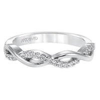 Platinum Twist Halfway Diamond Band