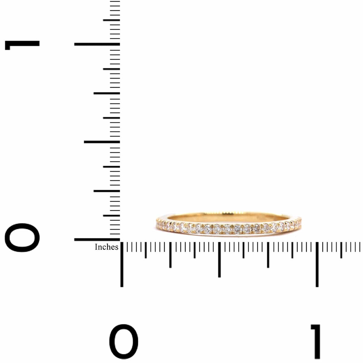 18K Yellow Gold Pave Diamond Band