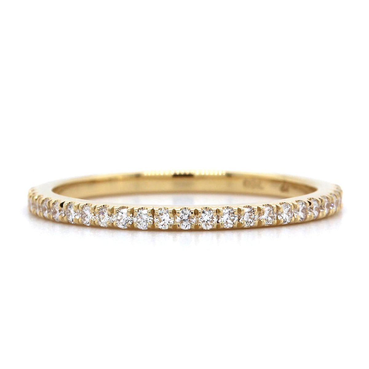 18K Yellow Gold Pave Diamond Band