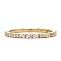 18K Yellow Gold Pave Diamond Band