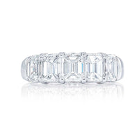 Platinum Emerald Cut Diamond Band