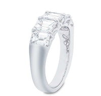 Platinum Emerald Cut Diamond Band
