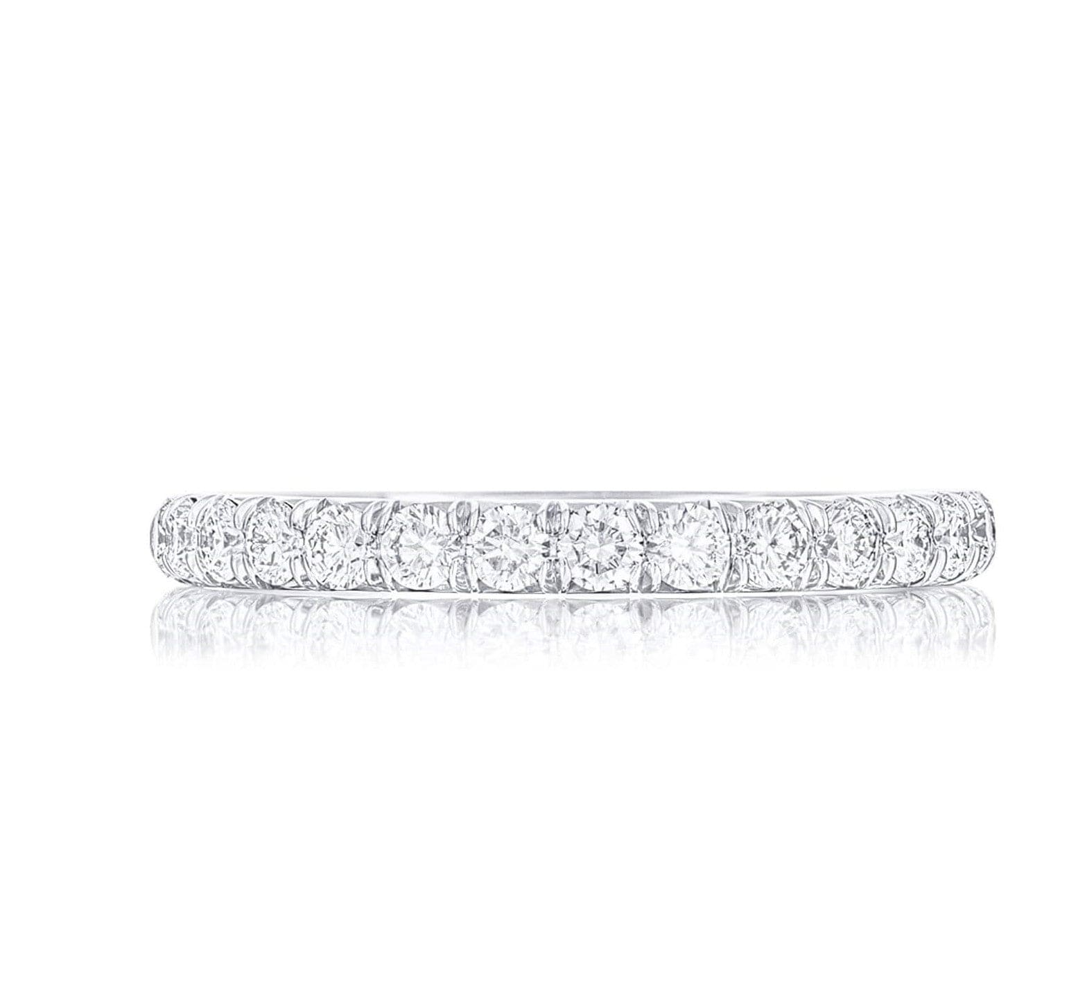 Platinum Shared Prong Diamond Band