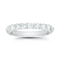 Platinum Nine Stone Diamond Wedding Ring