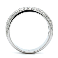 18K White Gold Round and Princess Cut Diamond Band, Longs Jewelers