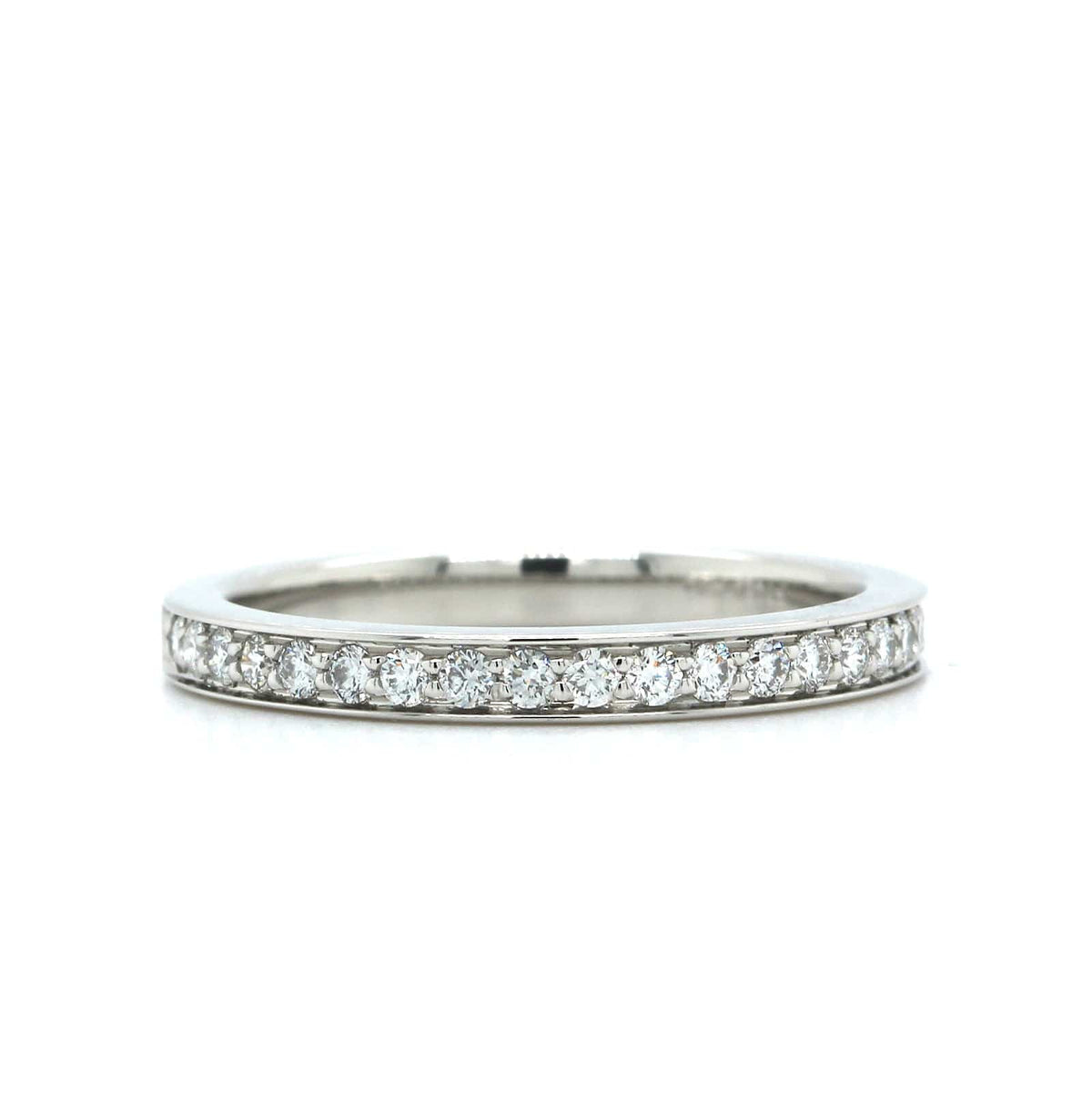 Platinum Bead Set Diamond Band