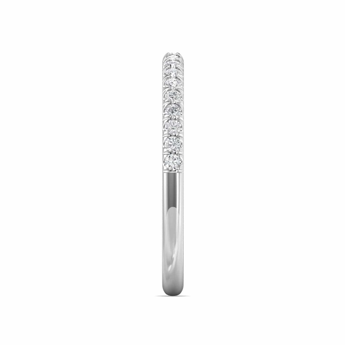 18K White Gold Diamond Wedding Band