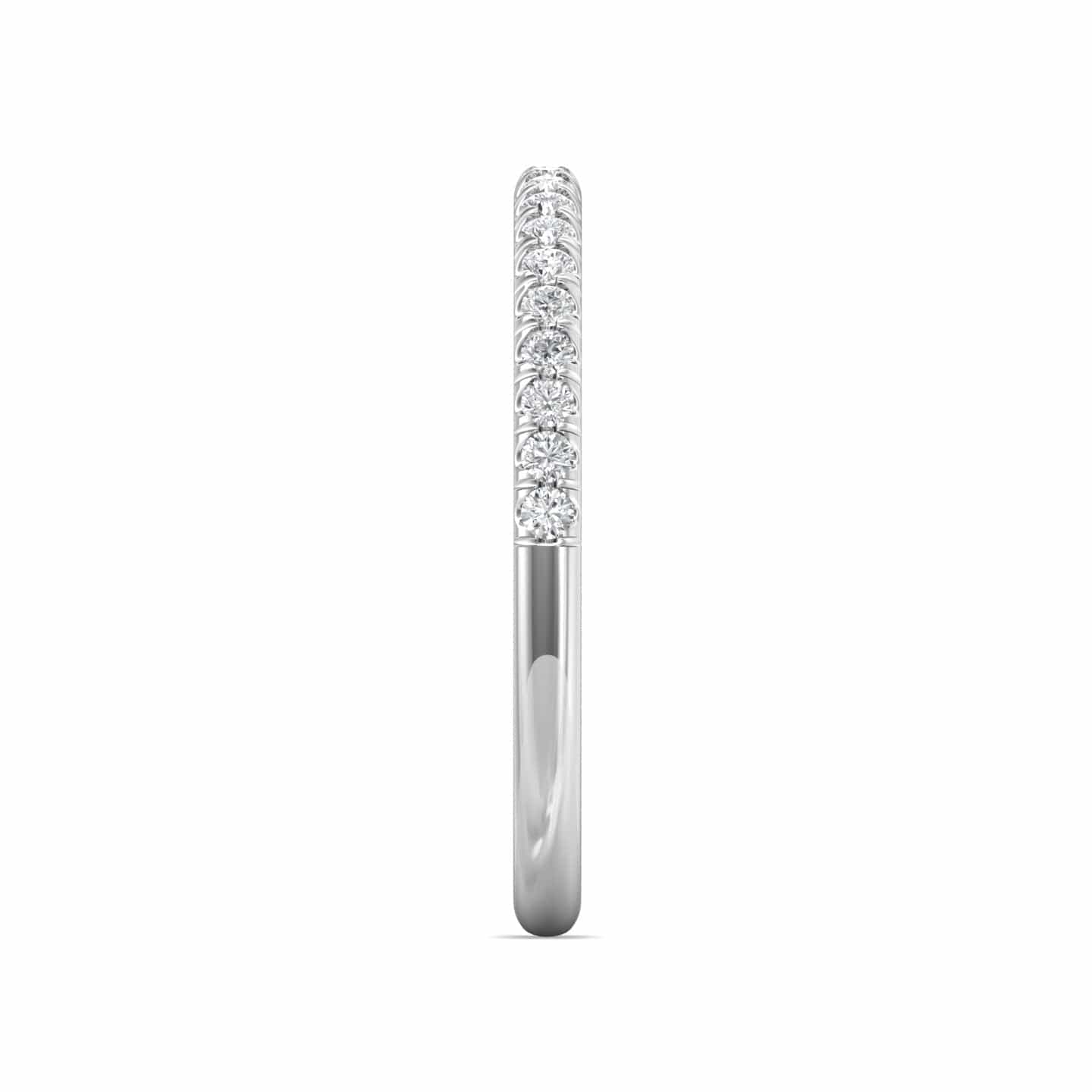 18K White Gold Diamond Wedding Band