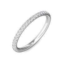 18K White Gold Diamond Wedding Band