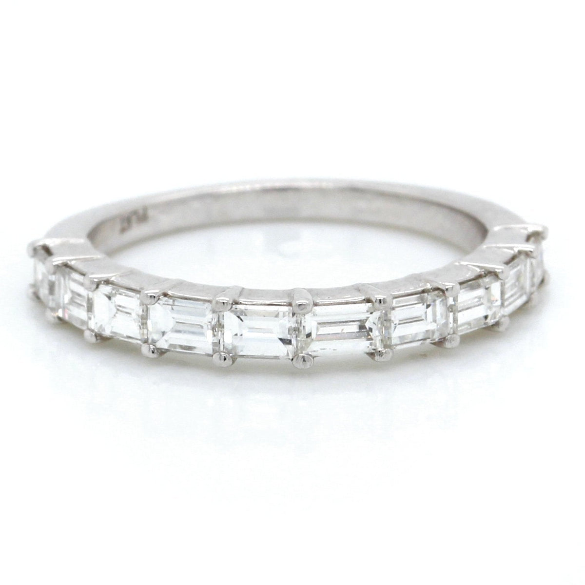 Platinum Baguette Diamond Band