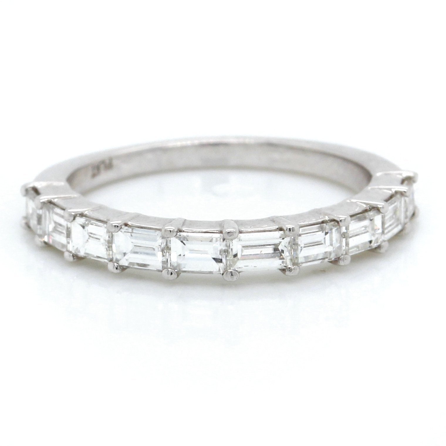 Platinum Baguette Diamond Band