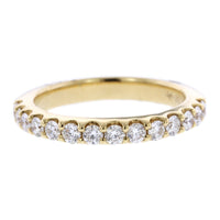 18K Yellow Gold Shared Prong Diamond Band