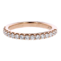 18K Rose Gold Shared Prong Diamond Band