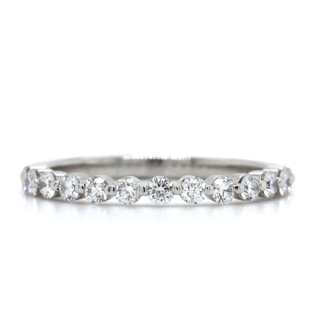 Platinum Single Prong Diamond Band