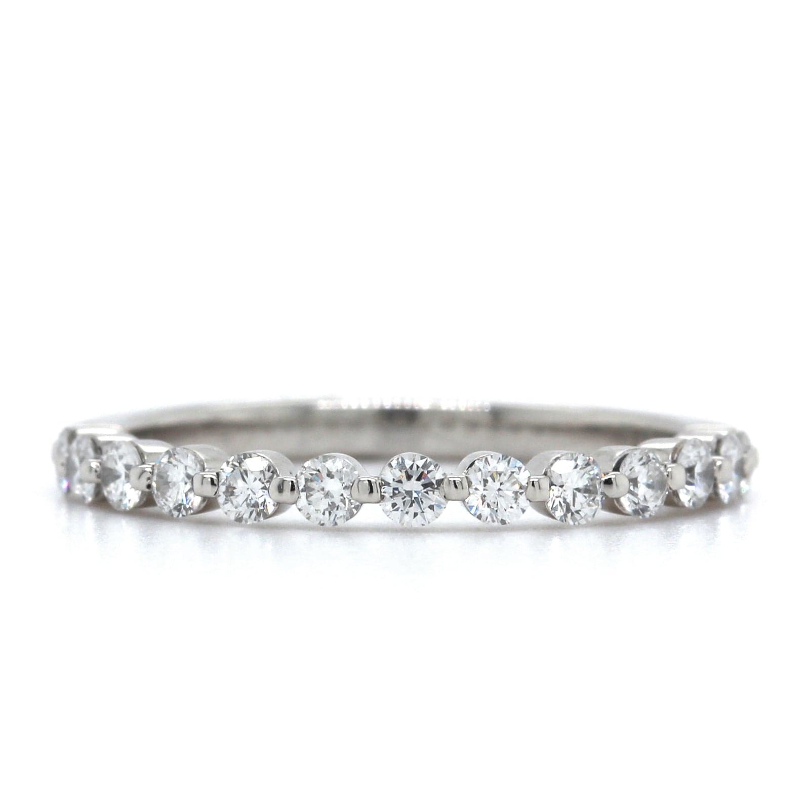 Platinum Single Prong Diamond Band