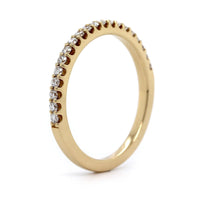 18K Yellow Gold Shared Prong Diamond Band