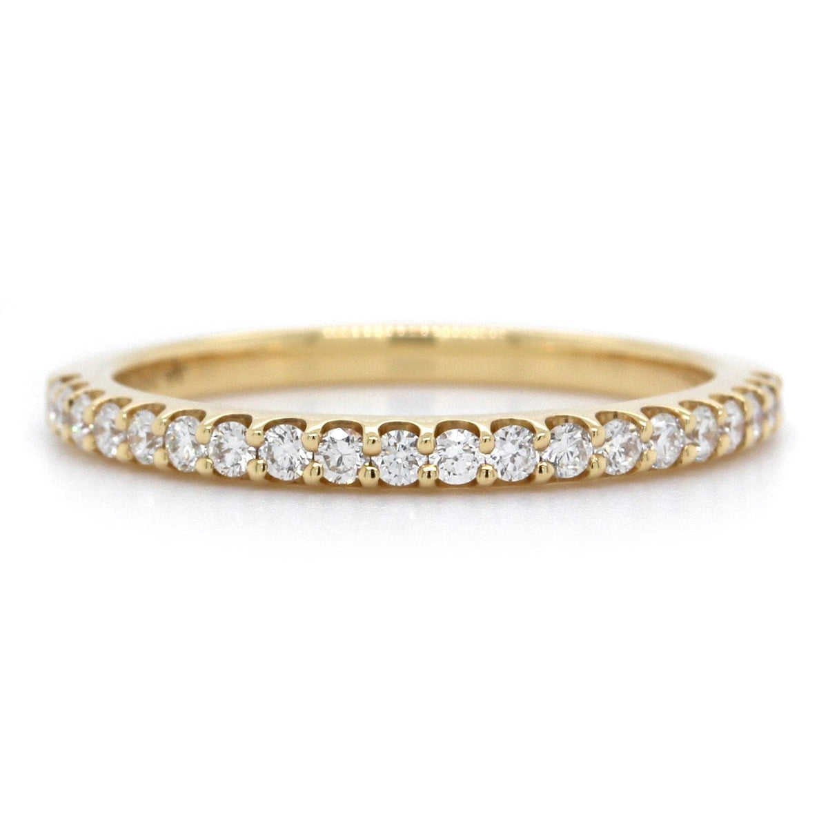 18K Yellow Gold Shared Prong Diamond Band