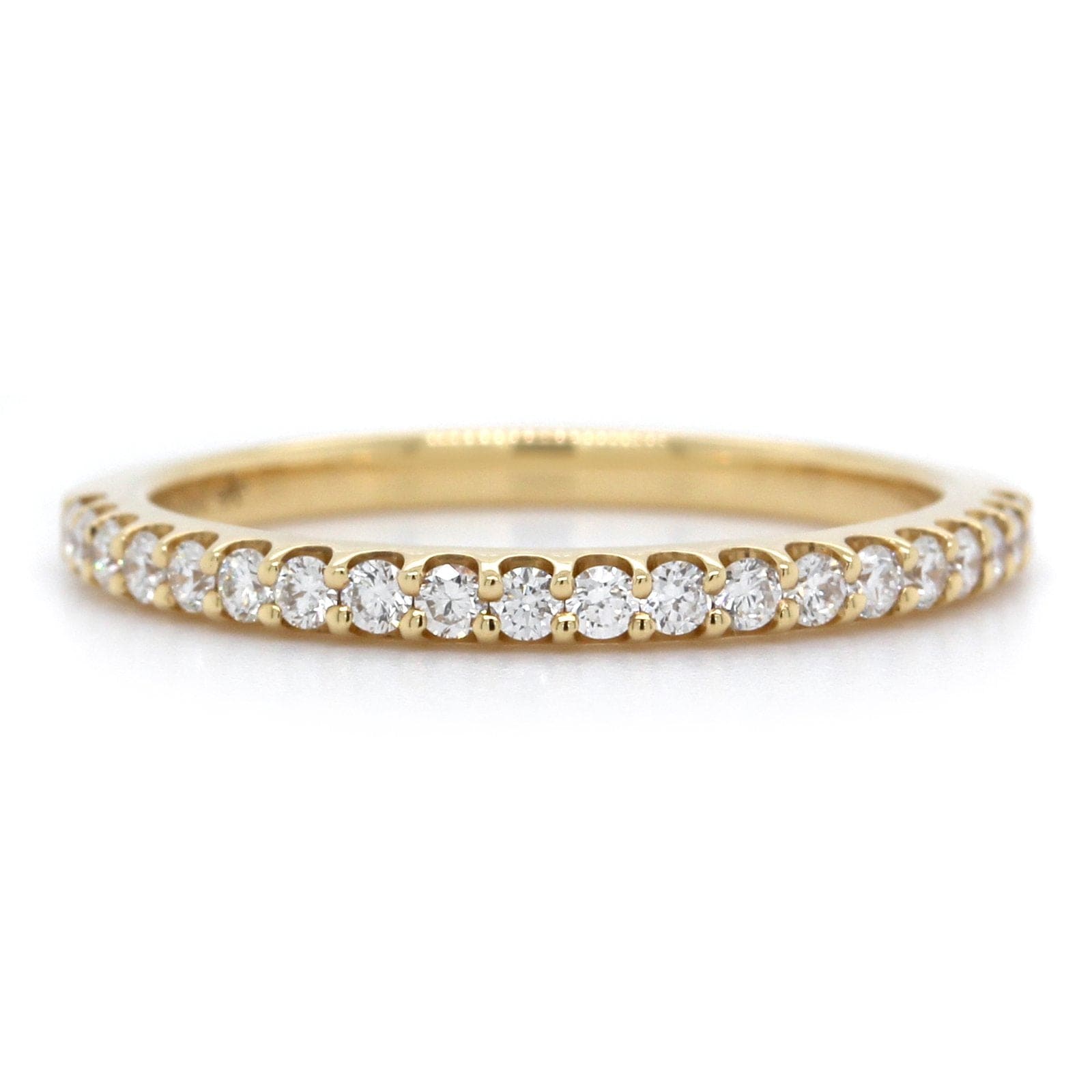 18K Yellow Gold Shared Prong Diamond Band